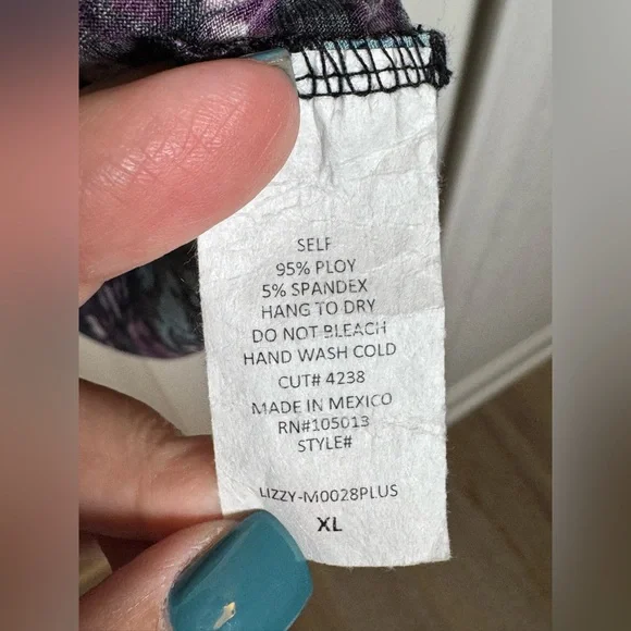 Dear Scarlett Vibrant Purple and Teal Blouse - Picture 4 of 6